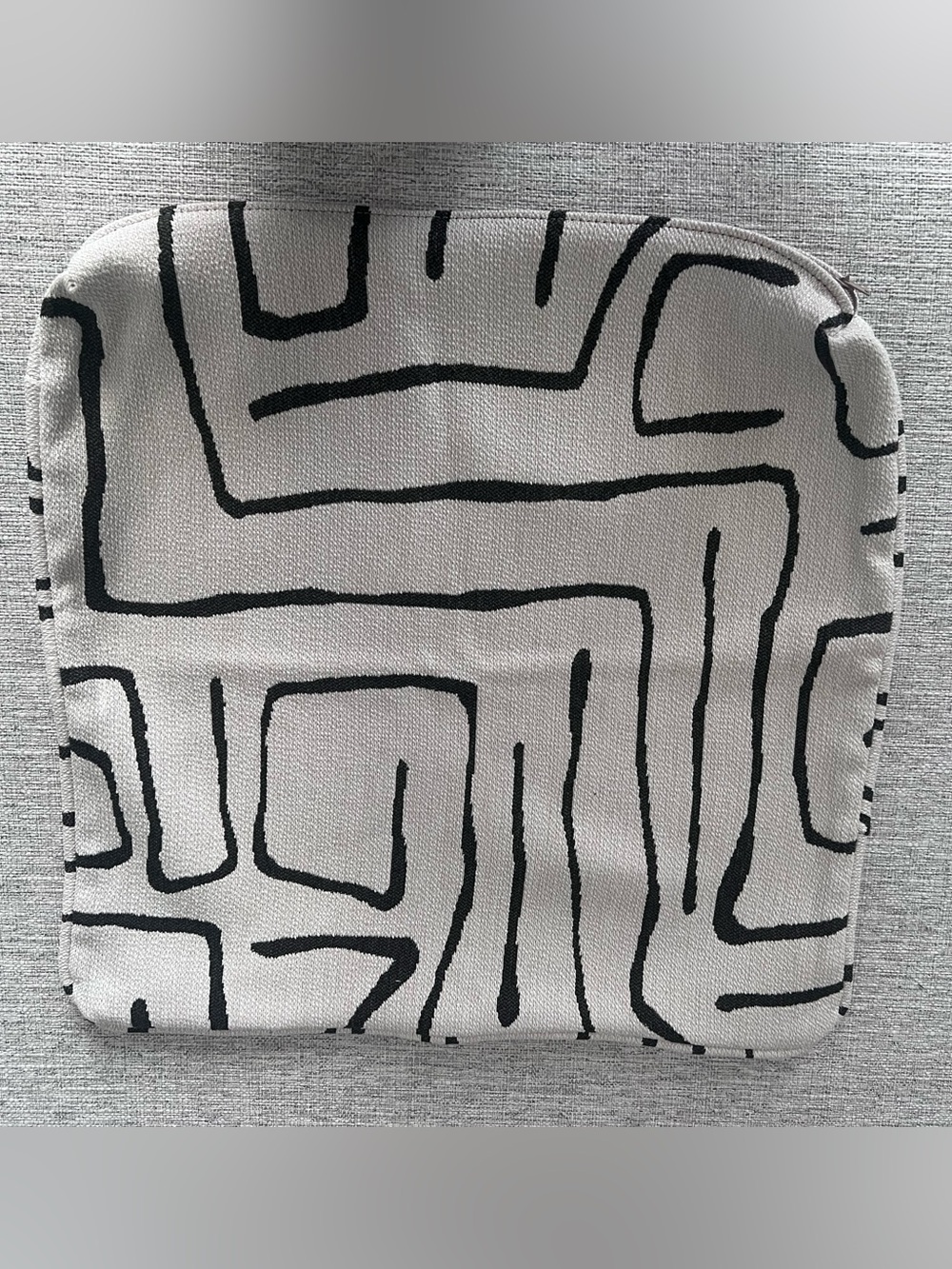 Black & White Graphic Abstract Pillow Cover- 20x20 (Set of 2)